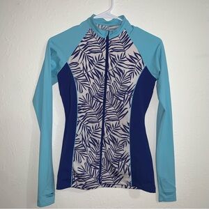 Coolibar escalante rash guard zip swim top XS
